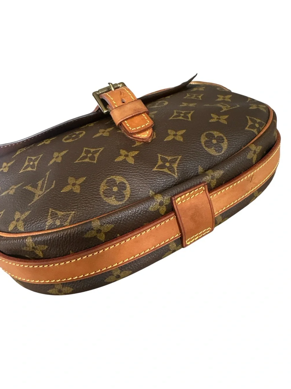 Louis Vuitton Monogram Canvas Crossbody with Tan Leather Trim